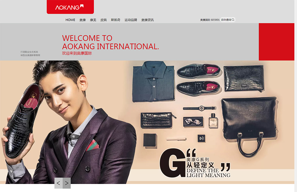 奥康集团有限公司【浙江鞋业网站鉴赏】-网纳科技